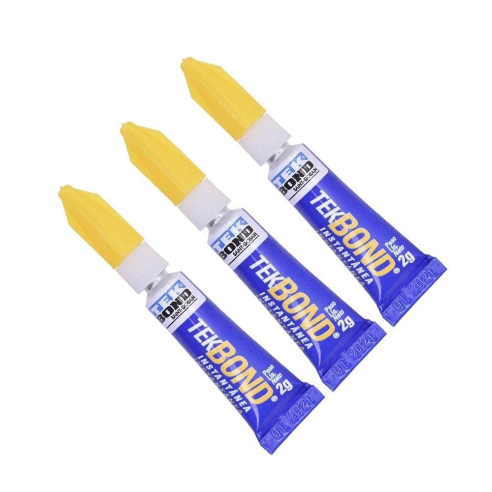 Kit 3 Cola Adesiva Instantânea Super Bonder 2G Tekbond