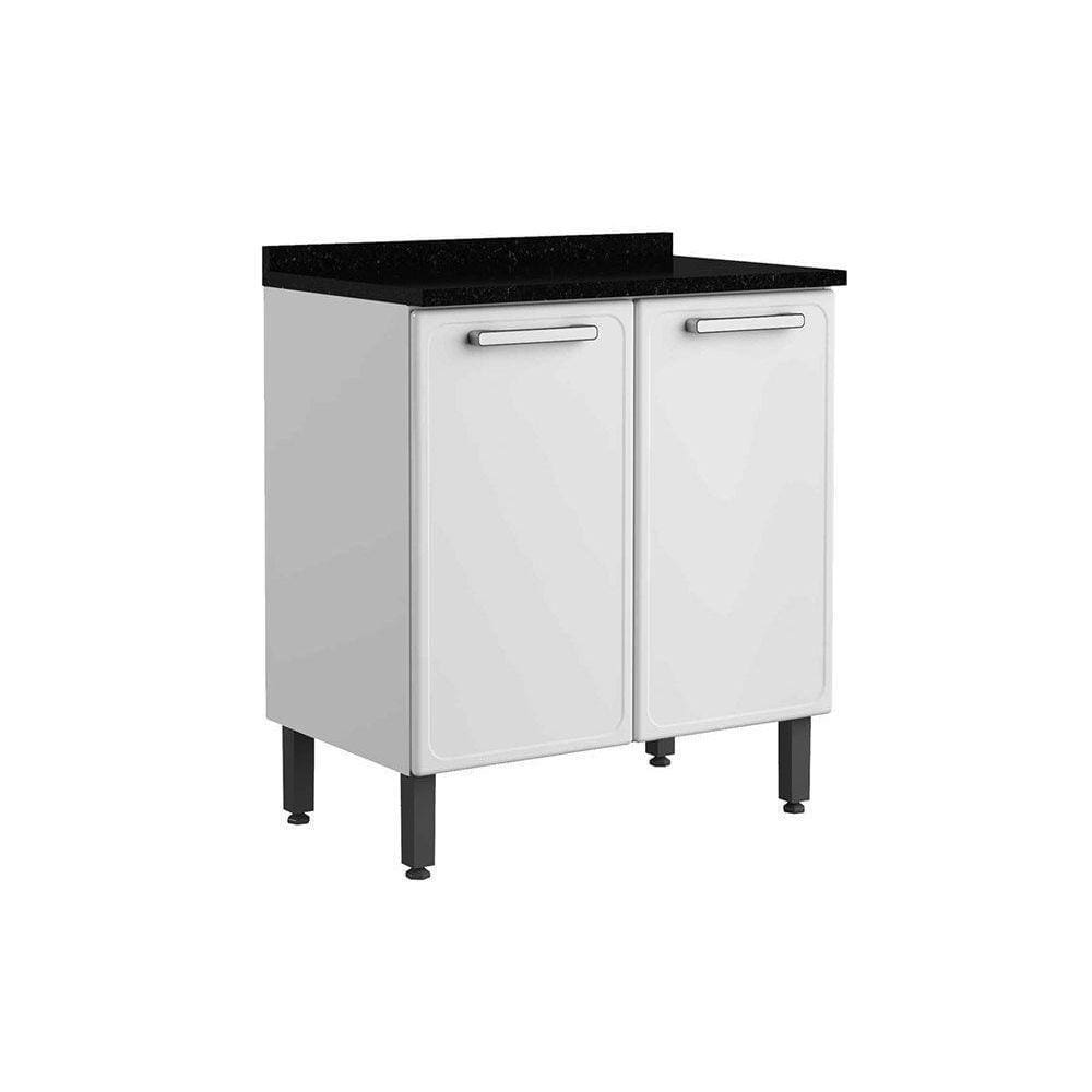 Gabinete De Cozinha Modulado Balcão Gourmet 7120 2 Portas C-tampo Branco - Bertolini