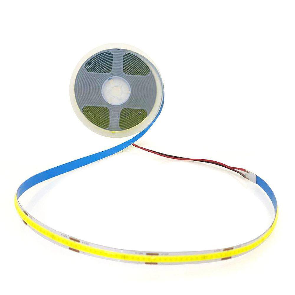 Fita Led Cob 9w 24v Ip20 5m Branco Quente 2700k Gaya