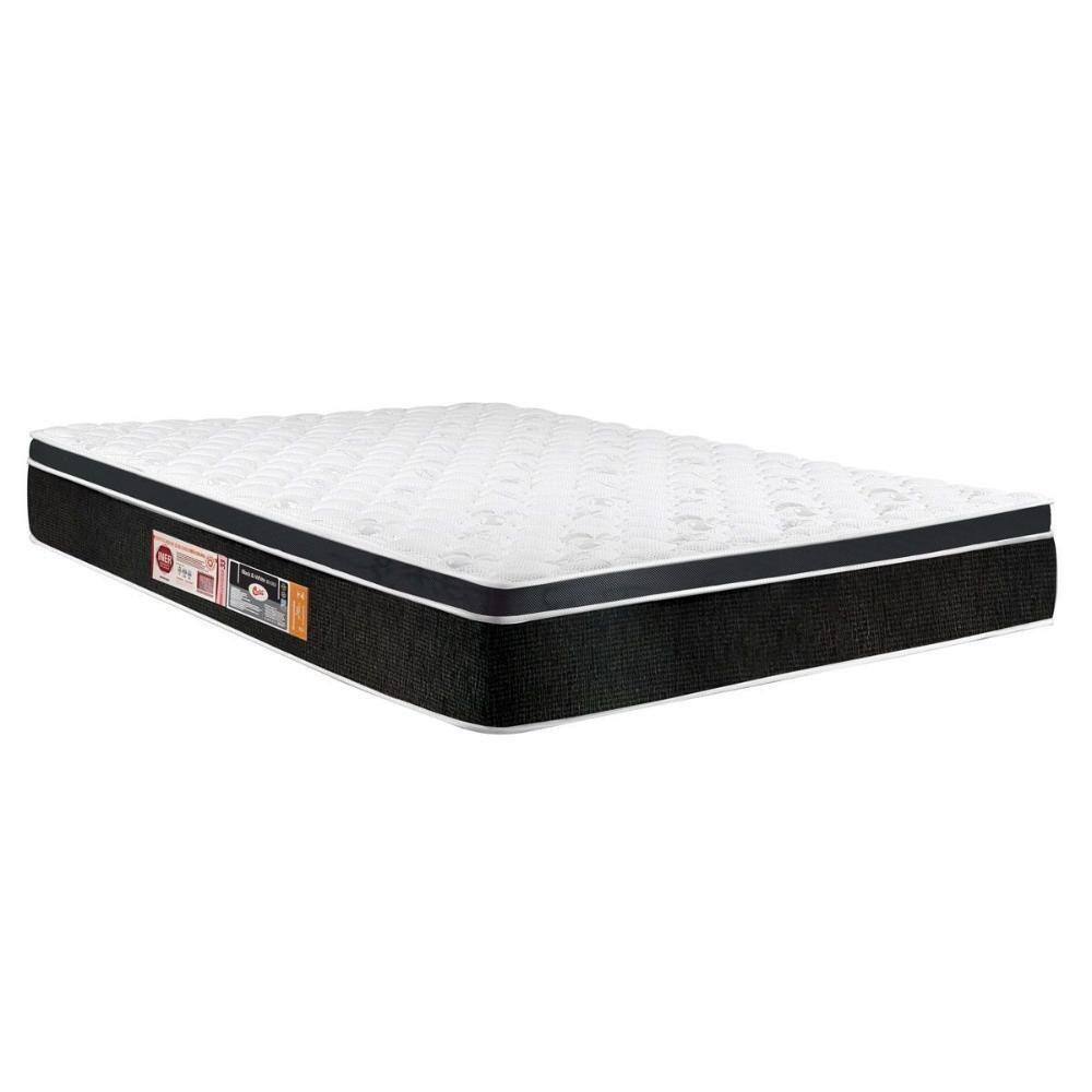 Colchão King Espuma D33 Black White Air Euro Pillow (193x203x23) - Castor