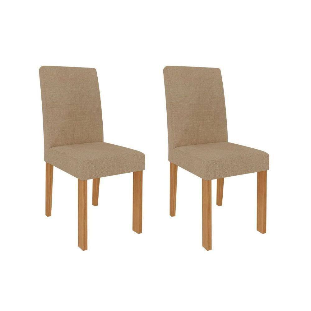 Kit 2 Cadeiras Sala Jantar Maia 2 Un Nature-suede Gengibre - Cimol