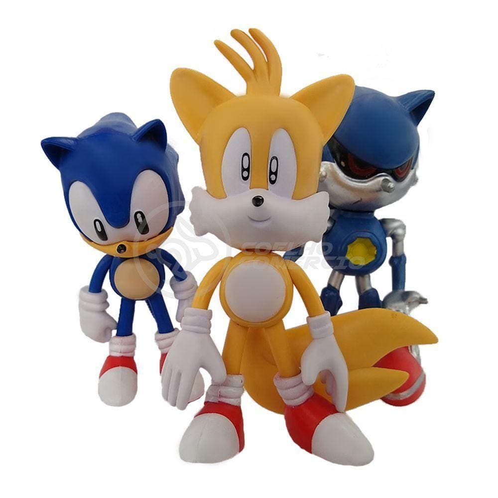 Kit 3 Bonecos Metal, Tails, Sonic 16Cm Videogame 9