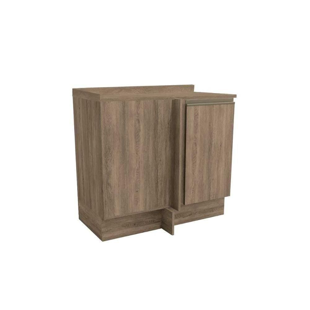 Balcão De Cozinha Maxxi G748 Canto Reto 1 Porta C/tampo 80cm Nogal/nogal - Kappesberg