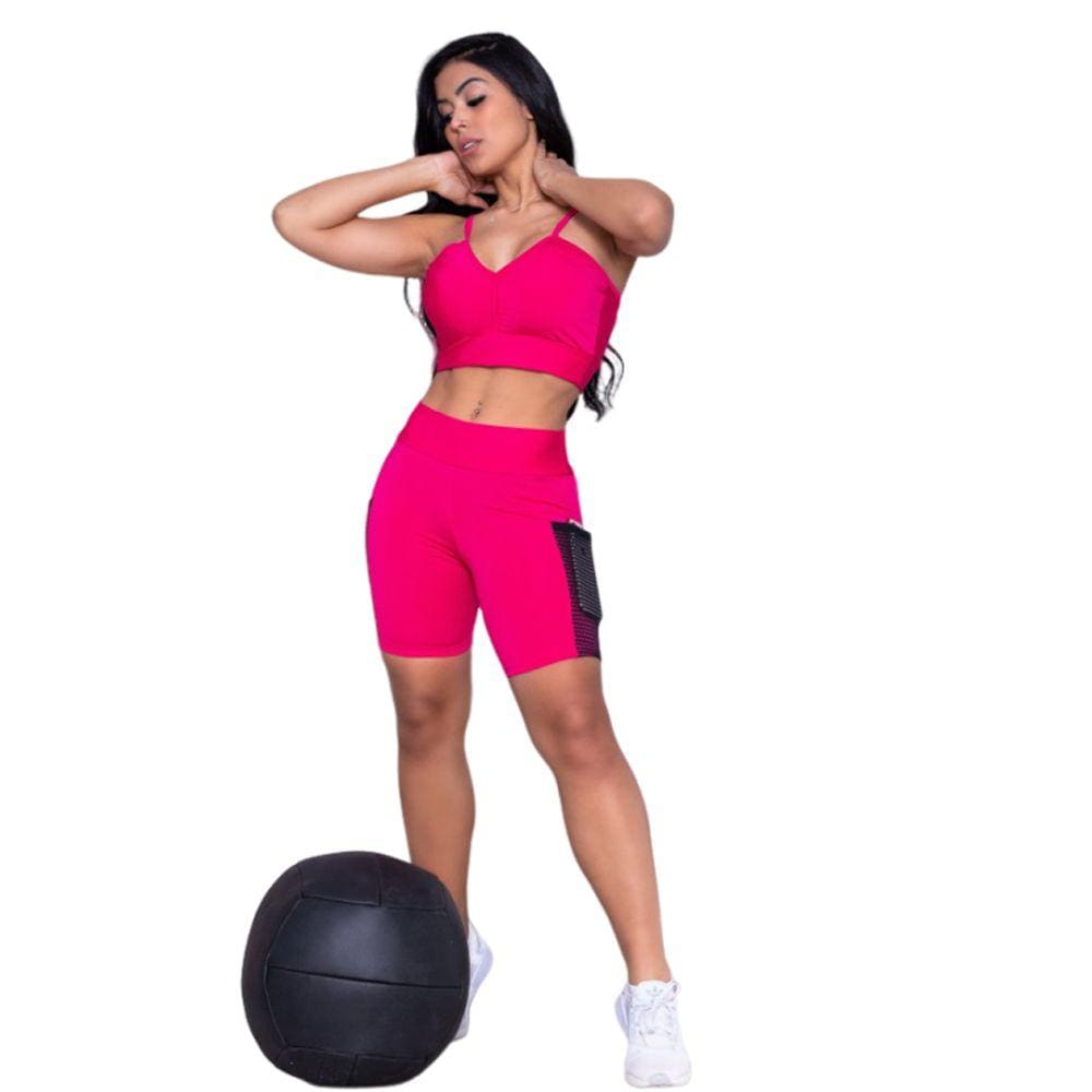 Conjunto Top e Bermuda Bolso