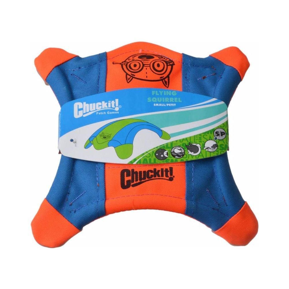 Brinquedo Chuckit Flying Squirrel Interativo Esquilo Voador Laranja Para Caes - Pequeno