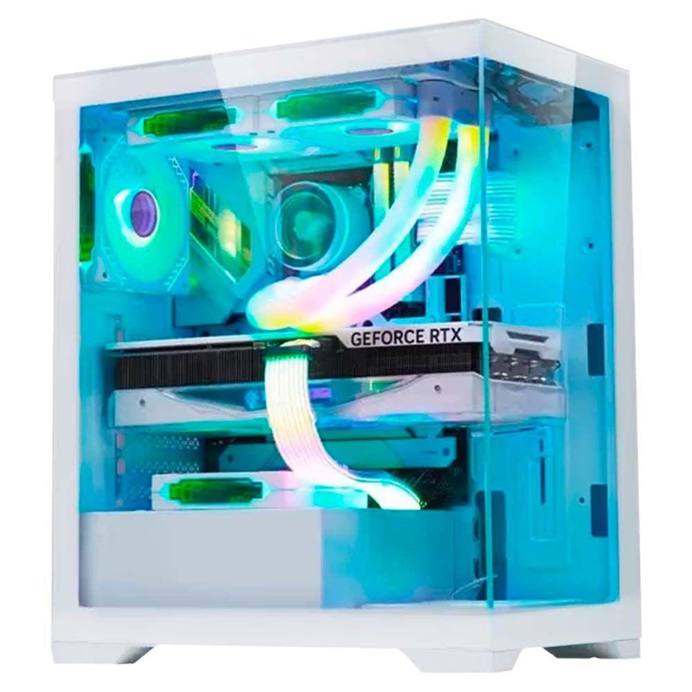 Gabinete Gamer K-Mex Aquario Cg-W1g4 Branco | Extra