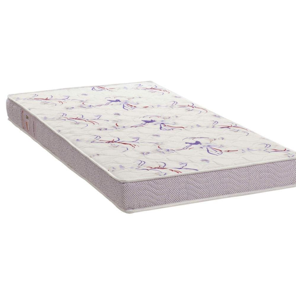 Colchão Solteiro Espuma D20 Physical Ortobom 12cmx78cmx188cm Branco/Roxo