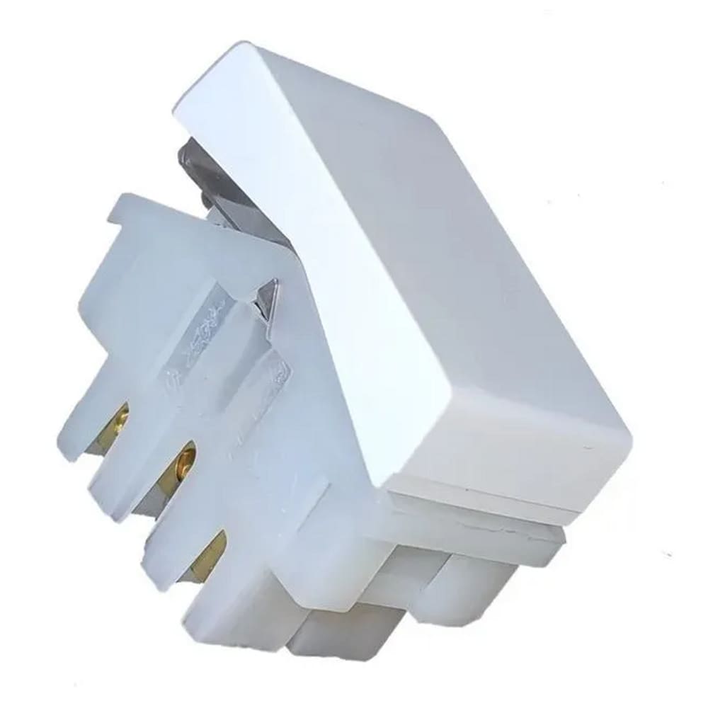 Modulo Interruptor Chave Cruz 10A 250V Branco 52050 - Pezzi