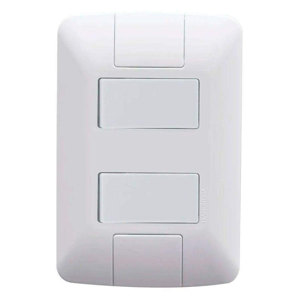 Conjunto 4x2 2 Interruptor Simples Tramontina Aria 6 A 250V
