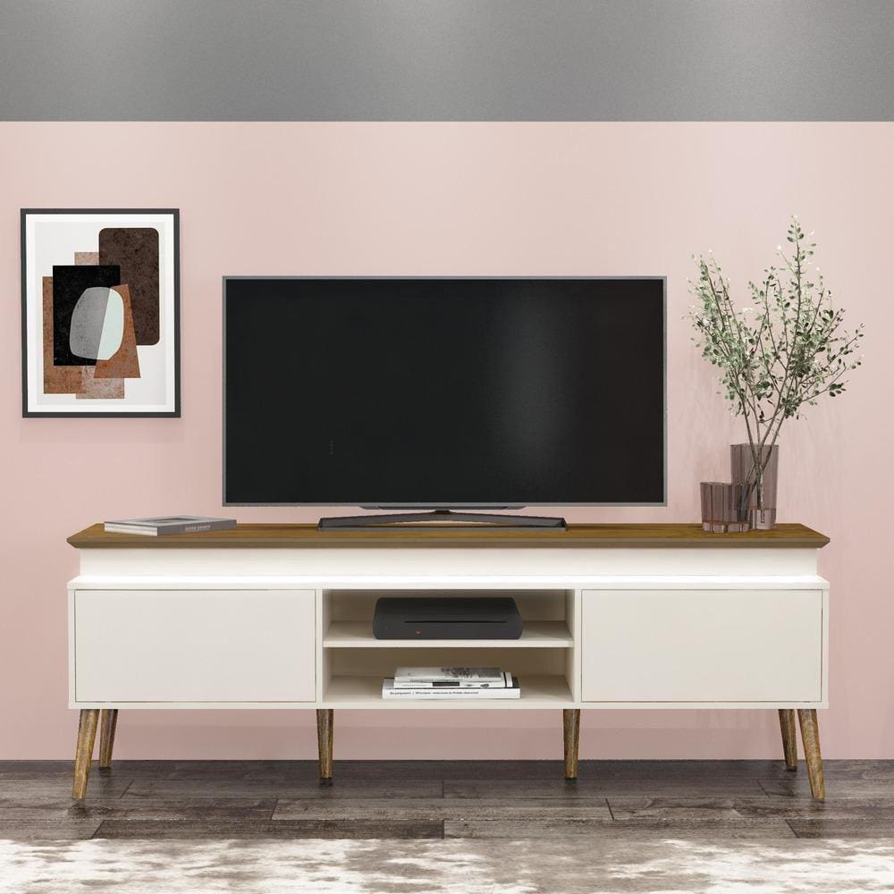 Rack TV 75\" Retrô com Led Multimóveis CR45172