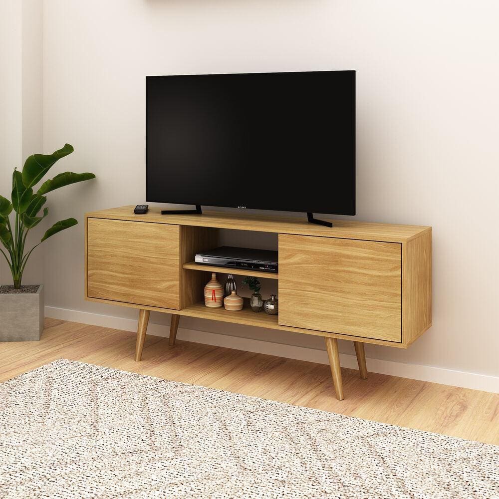 Rack TV 42\" com 2 Portas Multimóveis CR45007 Natural
