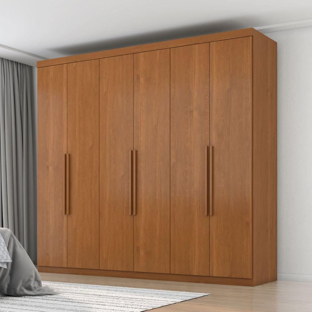 Guarda-roupa Casal 6 Portas 4 Gavetas Evidence Plus Cinamomo