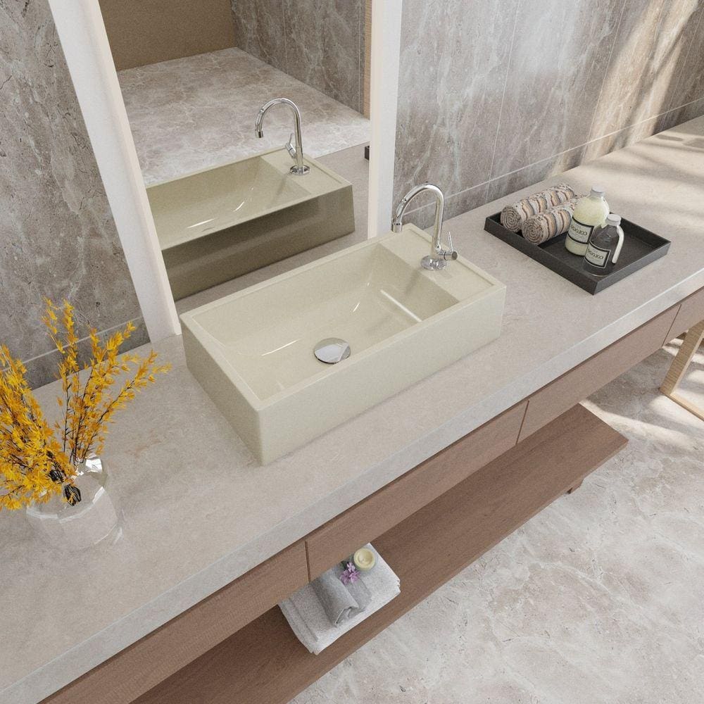 Kit Cuba Rl545 Roma com Torneira 1198 e Válvula Click com Sifão e Flexível Bege
