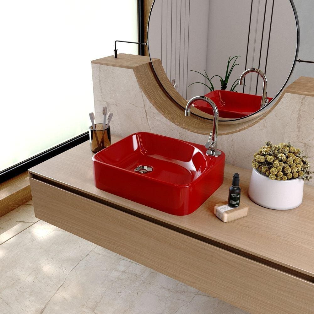 Kit Cuba Ro36 Cross com Torneira 1198 e Válvula Botão Vermelho