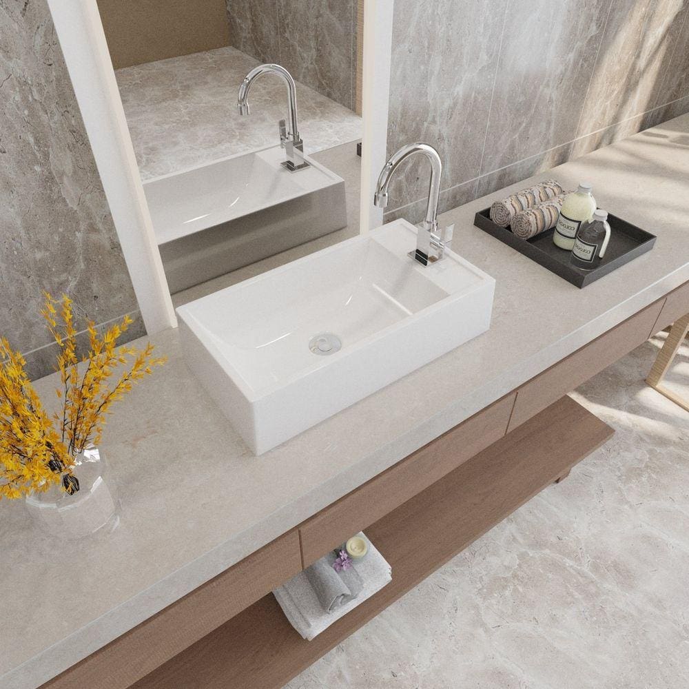 Kit Cuba Rl545 Roma com Torneira Luxo e Válvula Botão com Sifão e Flexível Branca