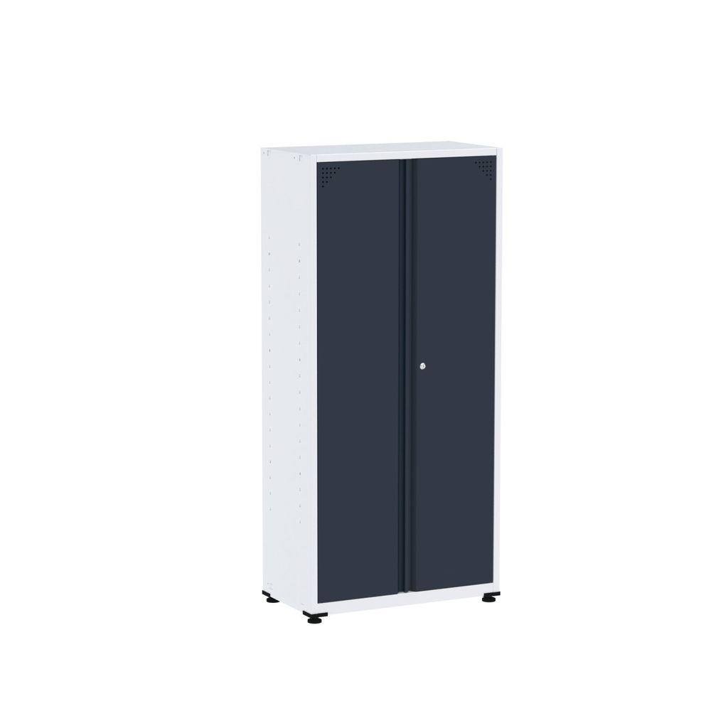 Armário de Aço 2 Portas 3 Prateleiras Ap408sl Branco/Azul Delrei