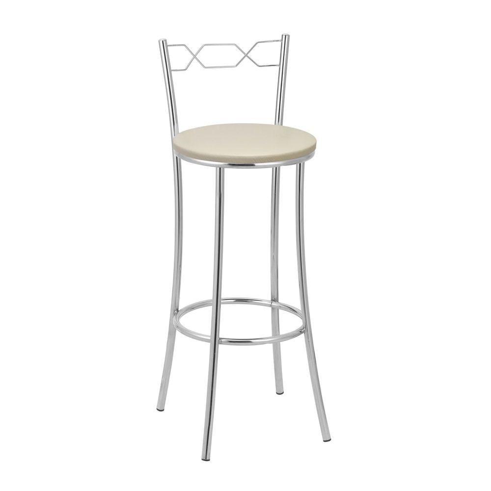 Banqueta para Cozinha Bc51/a A110 Cromado/Bege