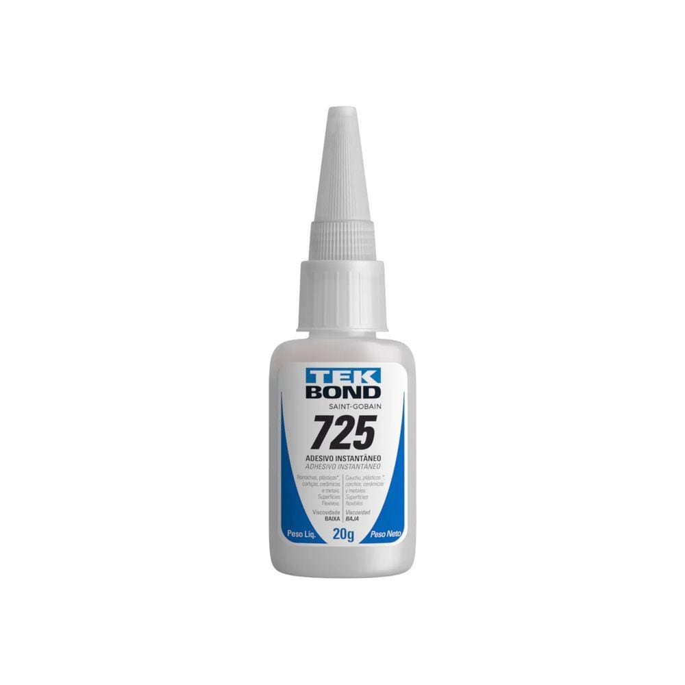 Cola Líquida Adesiva Instantânea Multiuso 20g 725 Tekbond