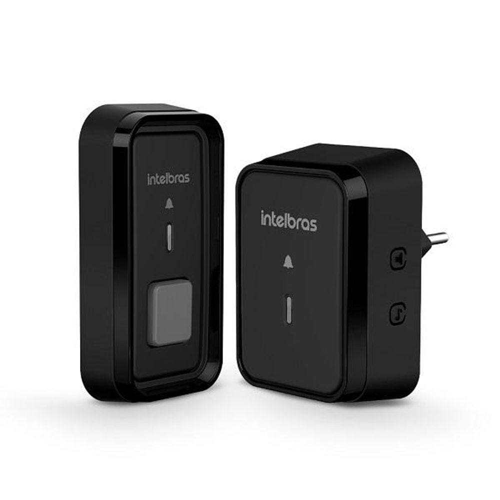 Campainha Eletronica CIB101, sem Fio, com Bateria, Preto, 4522000, INTELBRAS