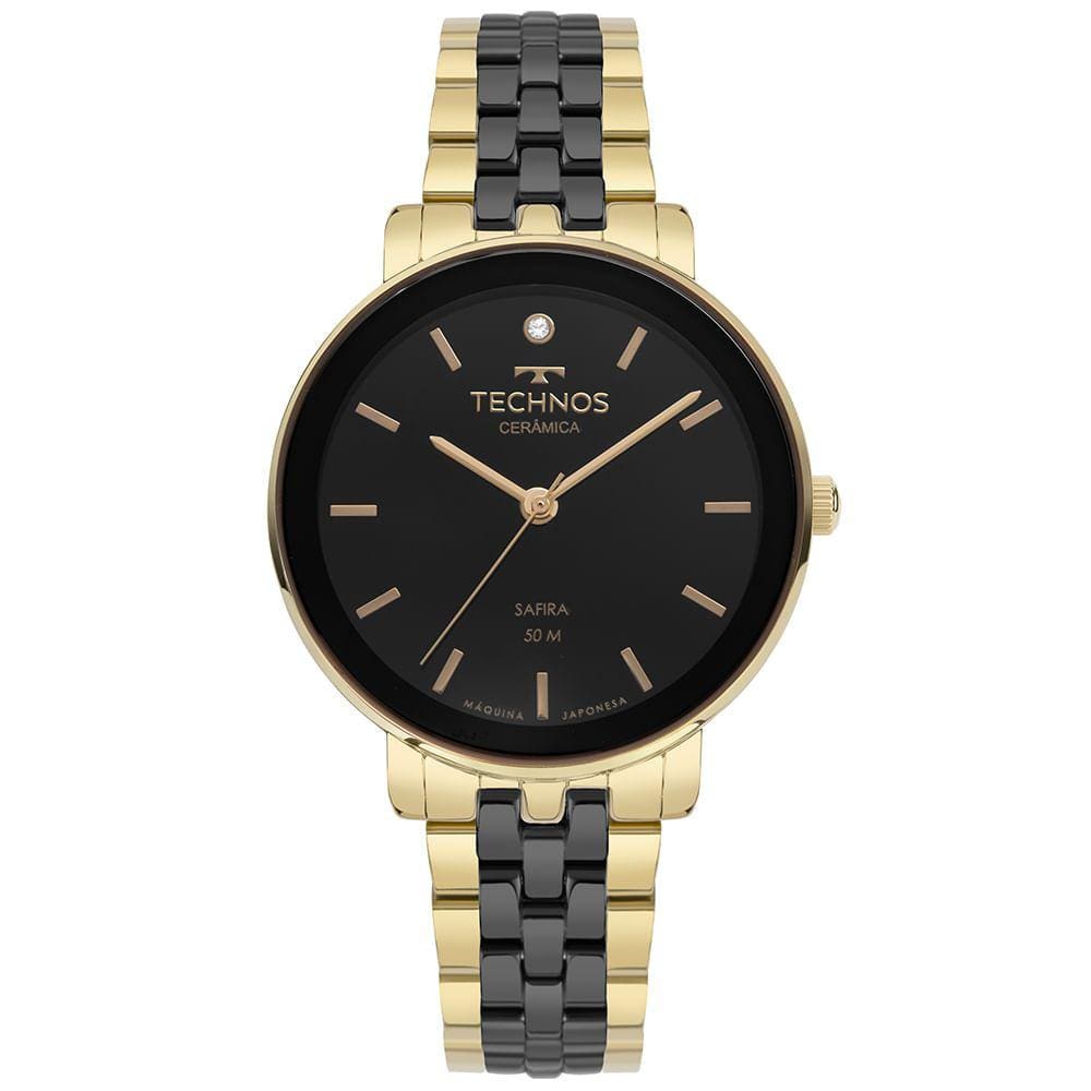 Relógio Technos Feminino Ceramic/saphire Preto - 2035MZL/1P