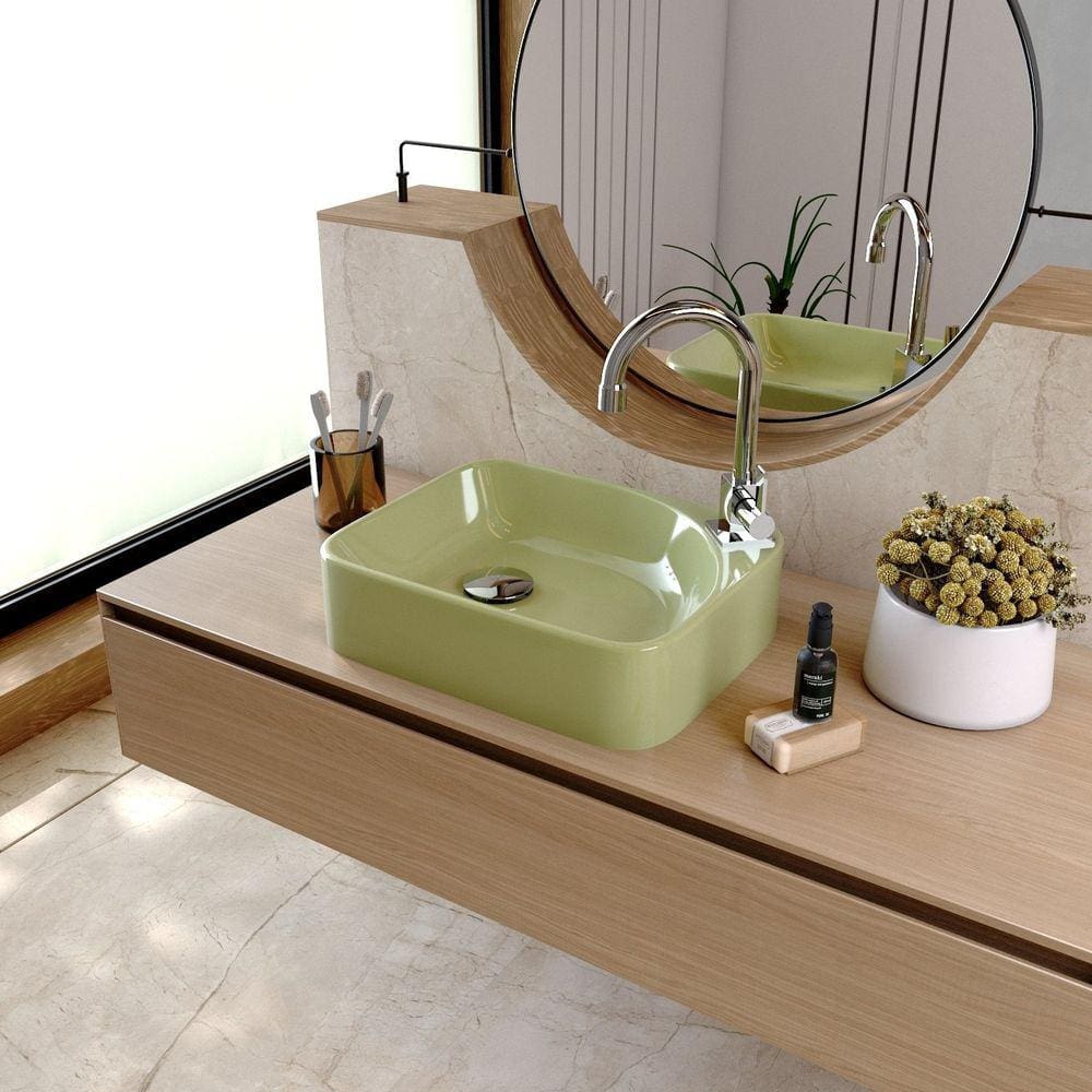 Kit Cuba Ro36 Cross com Torneira Luxo e Válvula Click Verde Acqua
