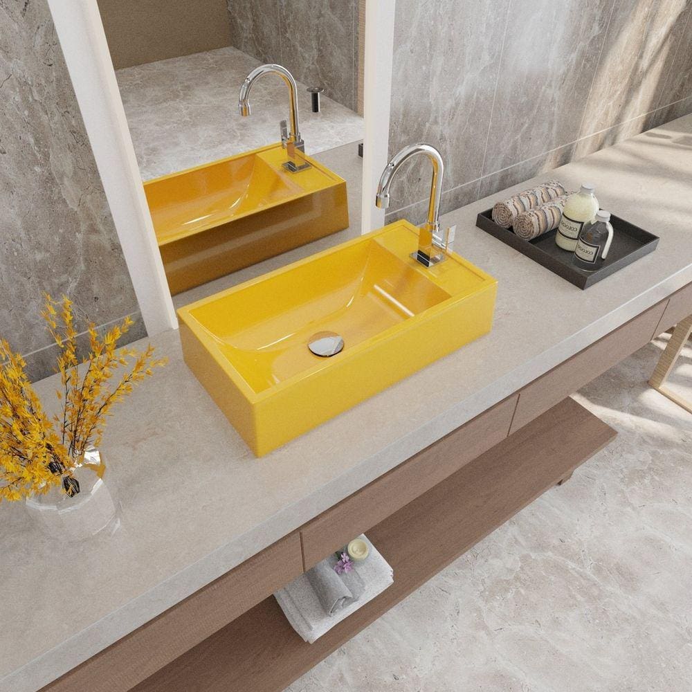 Kit Cuba Rl545 Roma com Torneira Luxo e Válvula Click Amarelo