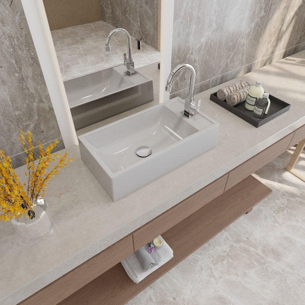 Kit Cuba Rl545 Roma com Torneira Luxo e Válvula Click com Sifão e Flexível Cinza