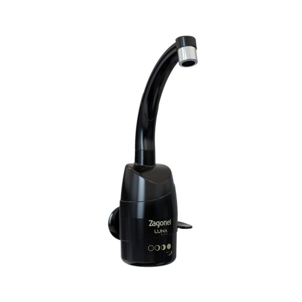 Torneira Elétrica de Parede Zagonel Luna 5500 Watts Preta - 220V