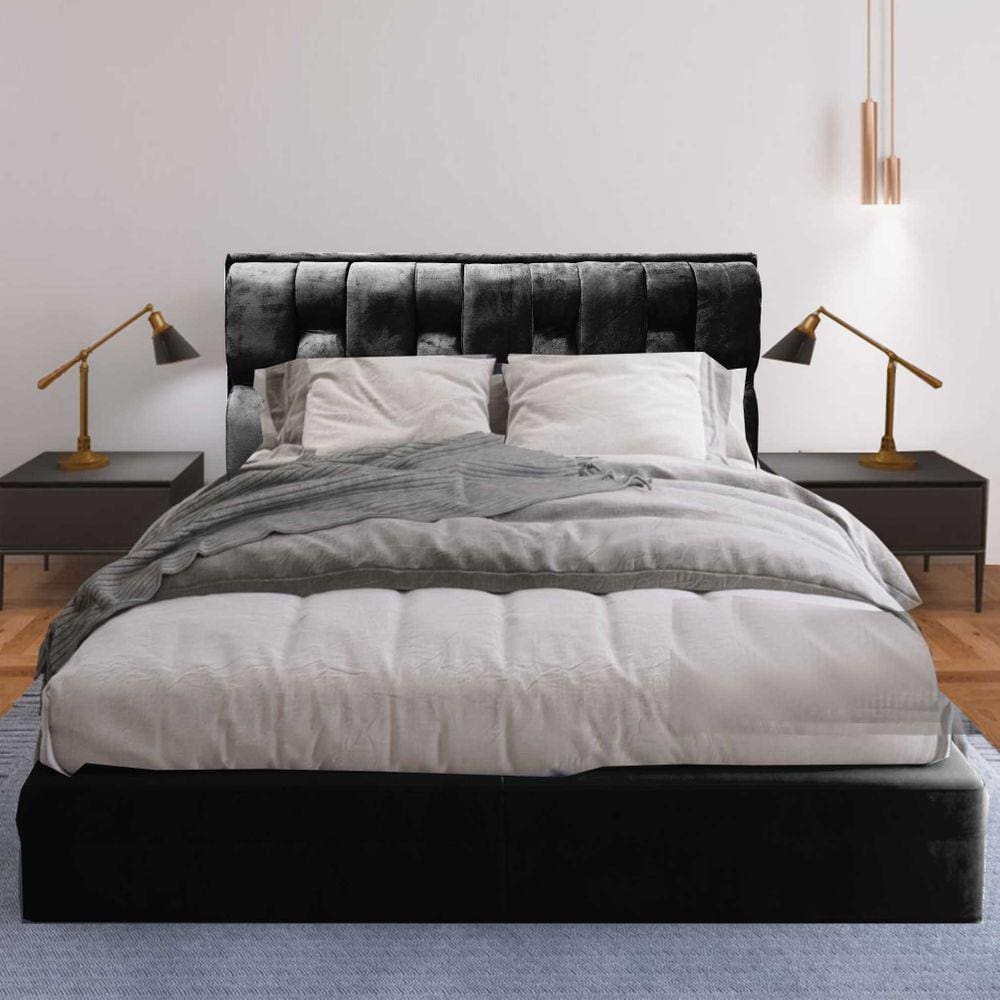 Cabeceira Cherie Suede 190 Preto