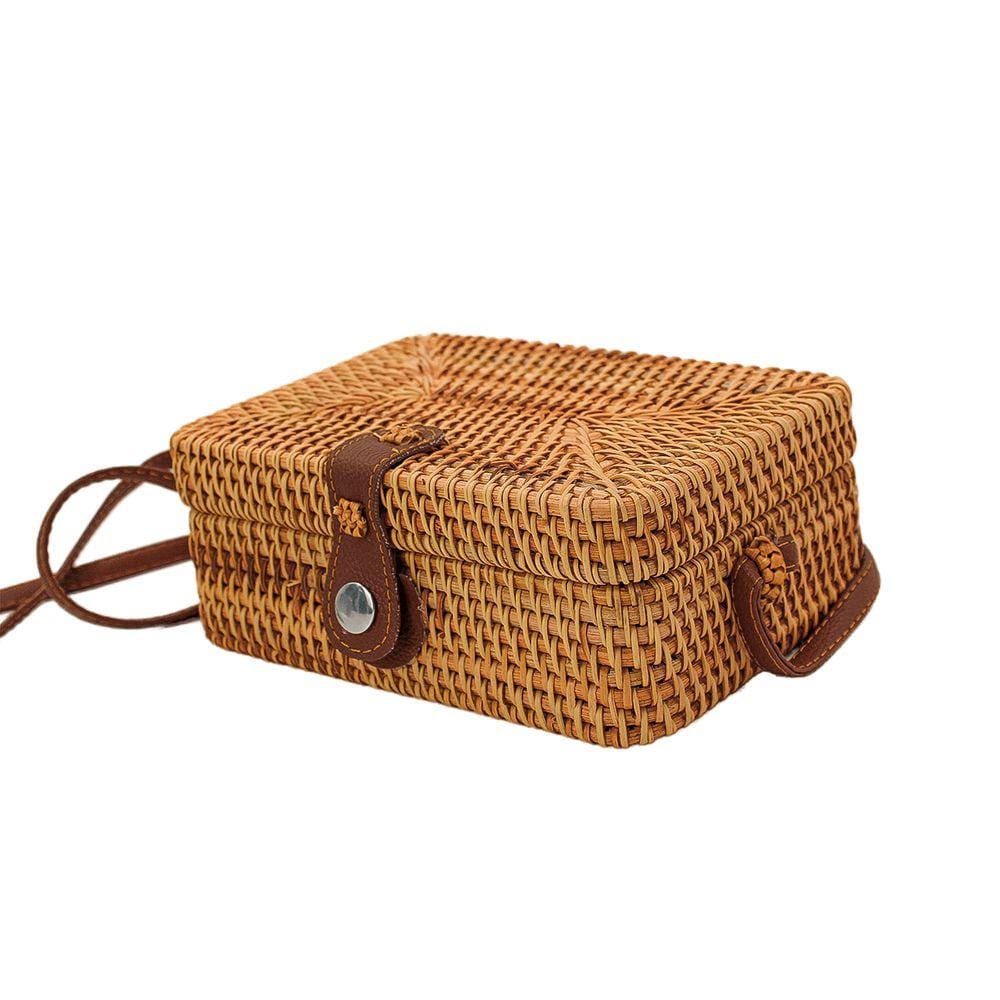 Bolsa Bambu Feminina Alça Fixa Forrada Verão