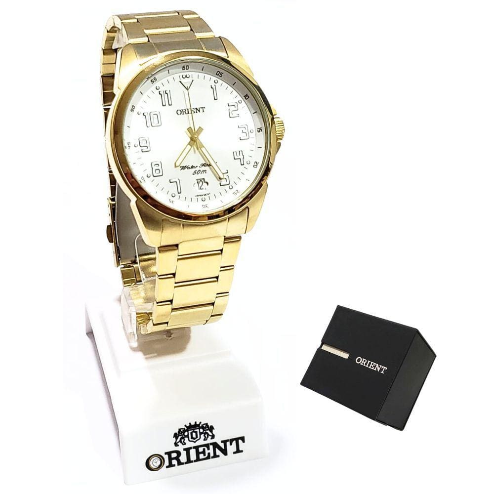 Relógio Orient Masculino Analógico Dourado MGSS1103A S2KX