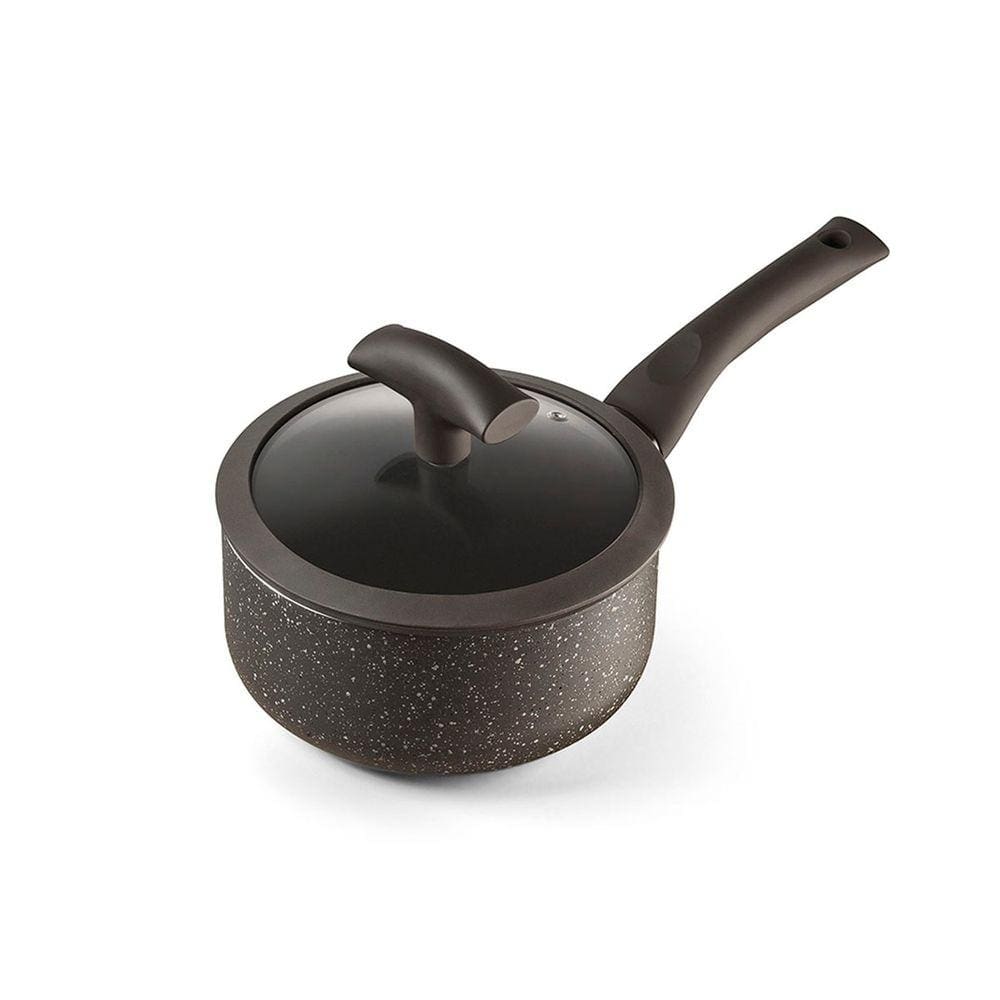 Panela Hercules Redonda Antiaderente Ceramica Indução Marrom 18x8cm 1,75L