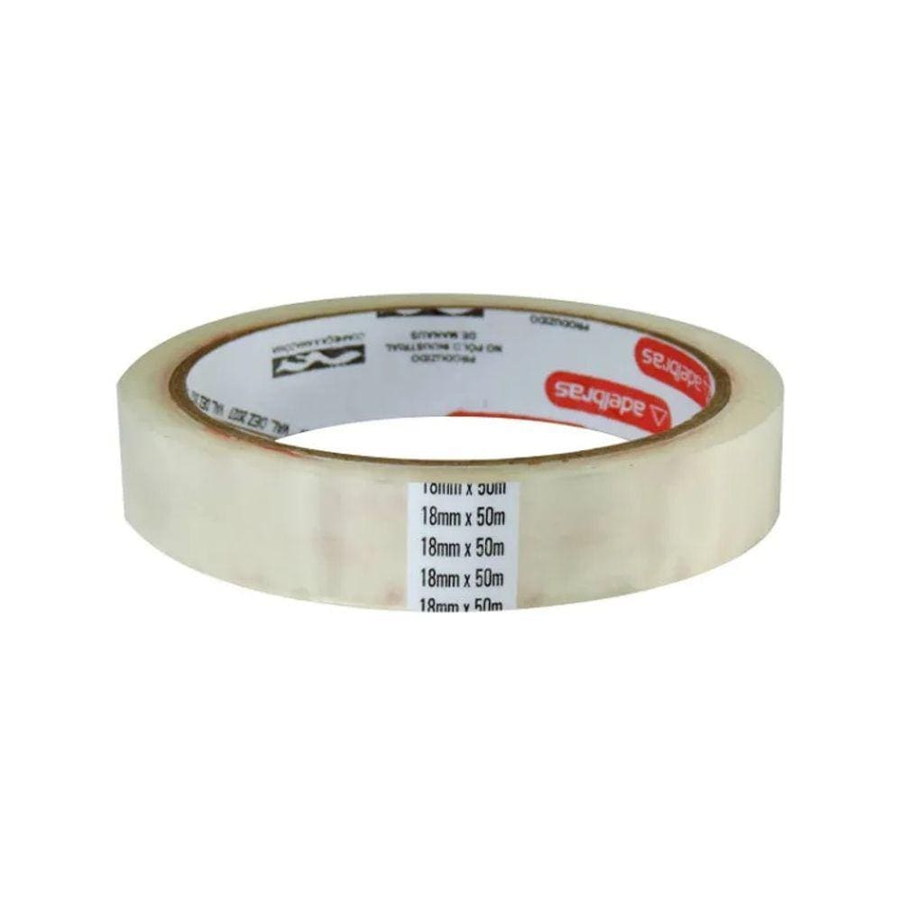 Fita Adesiva Transparente 18mm x 50m Adelbras