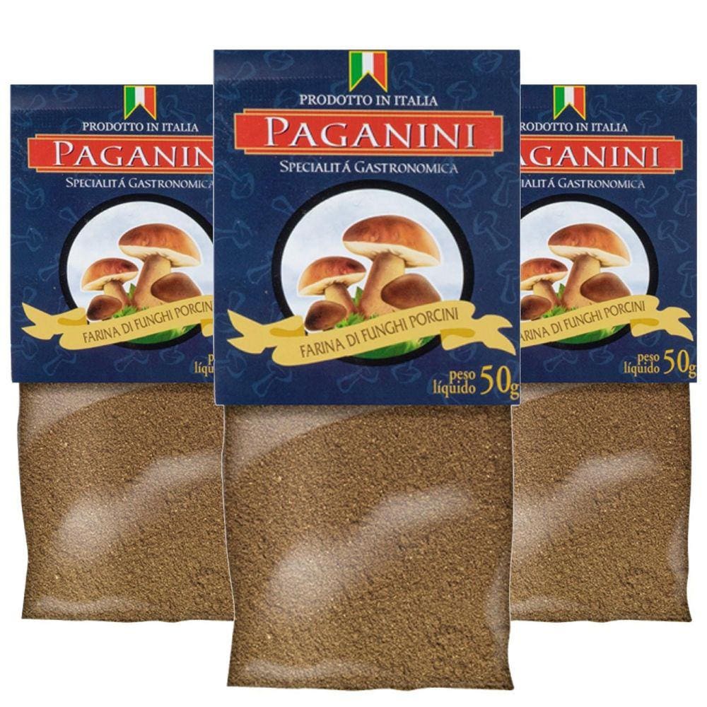 Kit Com 3 Und Funghi Porcini Em Pó Paganini 50G