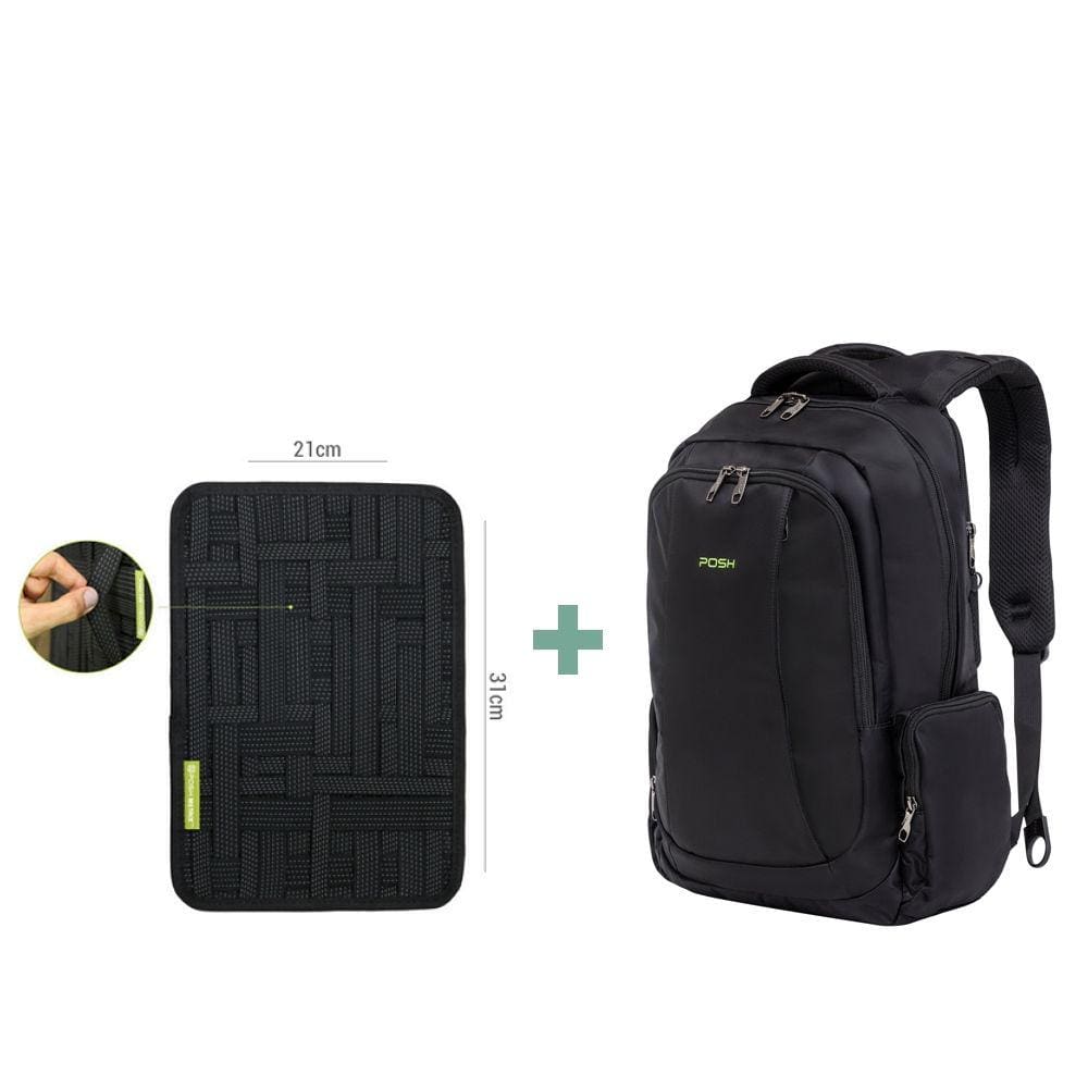 Kit MochilaJourney Pro Preta Mais Organizador Metrix One Posher