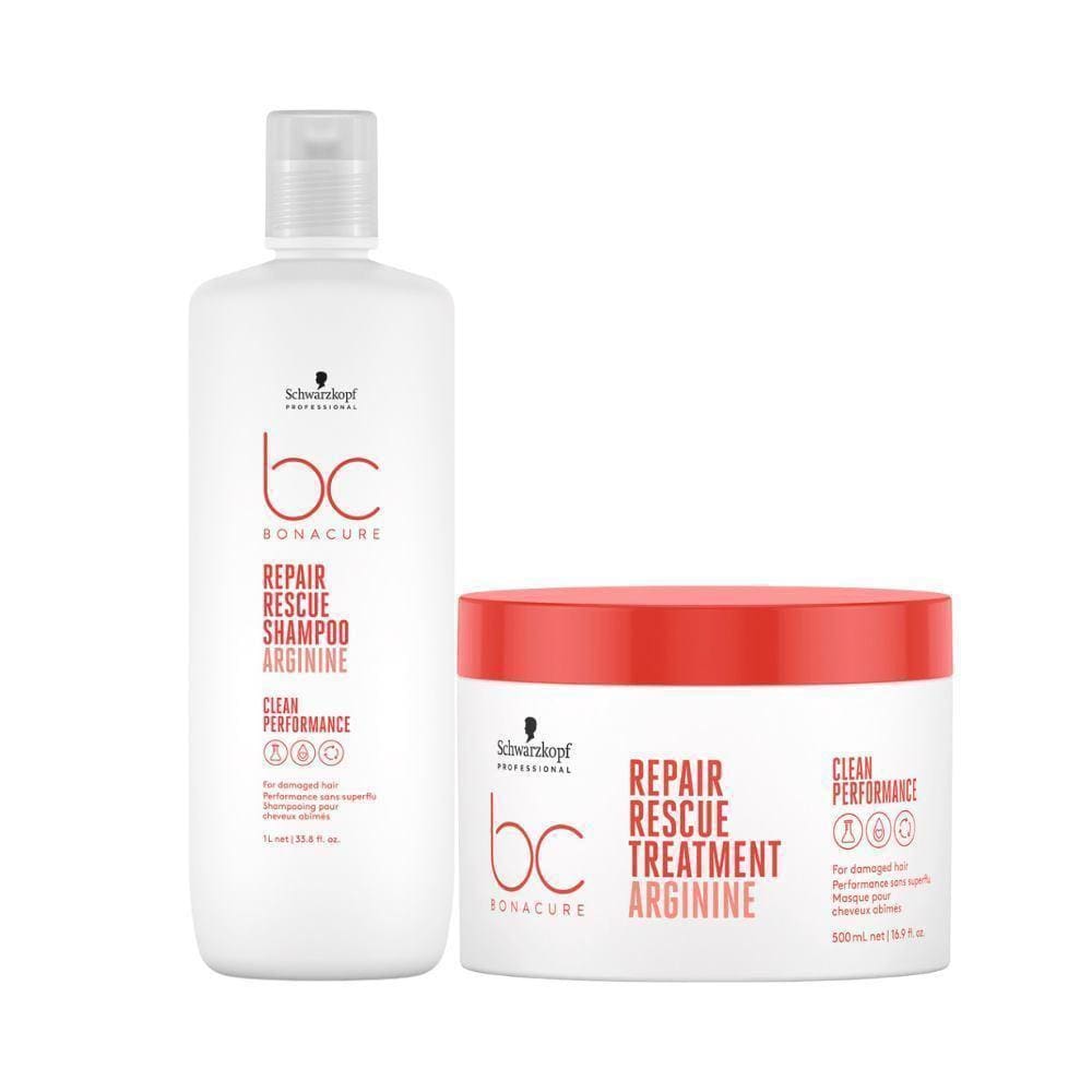 Schwarzkopf Bc Repair Rescue Arginine Shampoo 1L E Máscara