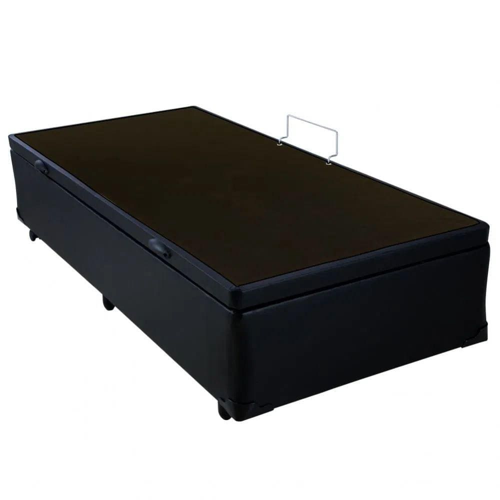 Cama Box Baú Viúva Mega Corino Black - 120x203