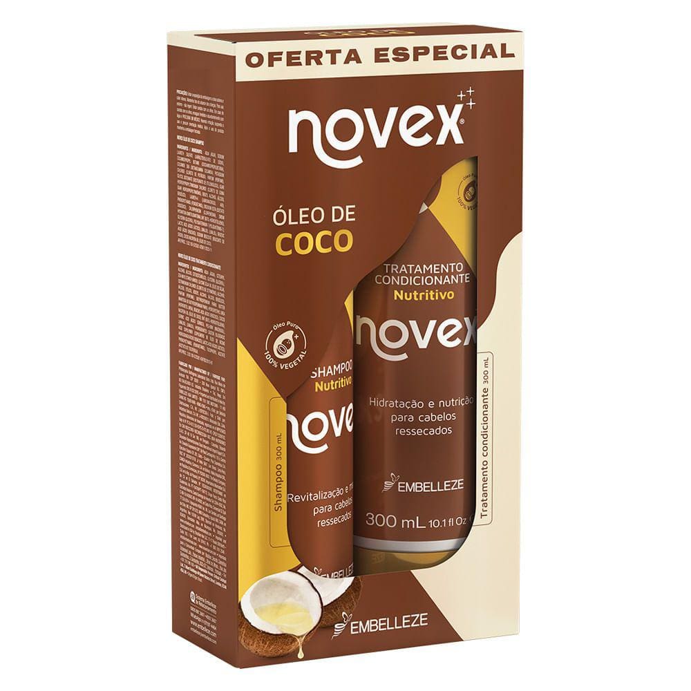 Shampoo e Condicionador Novex Óleo de Coco Nutritivo 300ml cada
