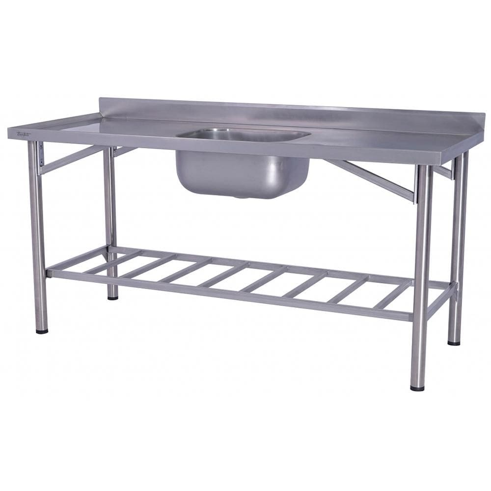 Pia Industrial Benfati Inox 304 120x70cm Paneleiro Gradeado com 1 Cuba 610GR