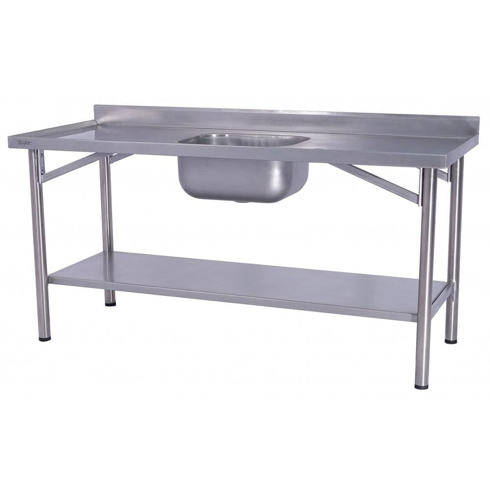 Pia Industrial Benfati Inox 304 200x70cm Paneleiro Liso com 1 Cuba 685CL