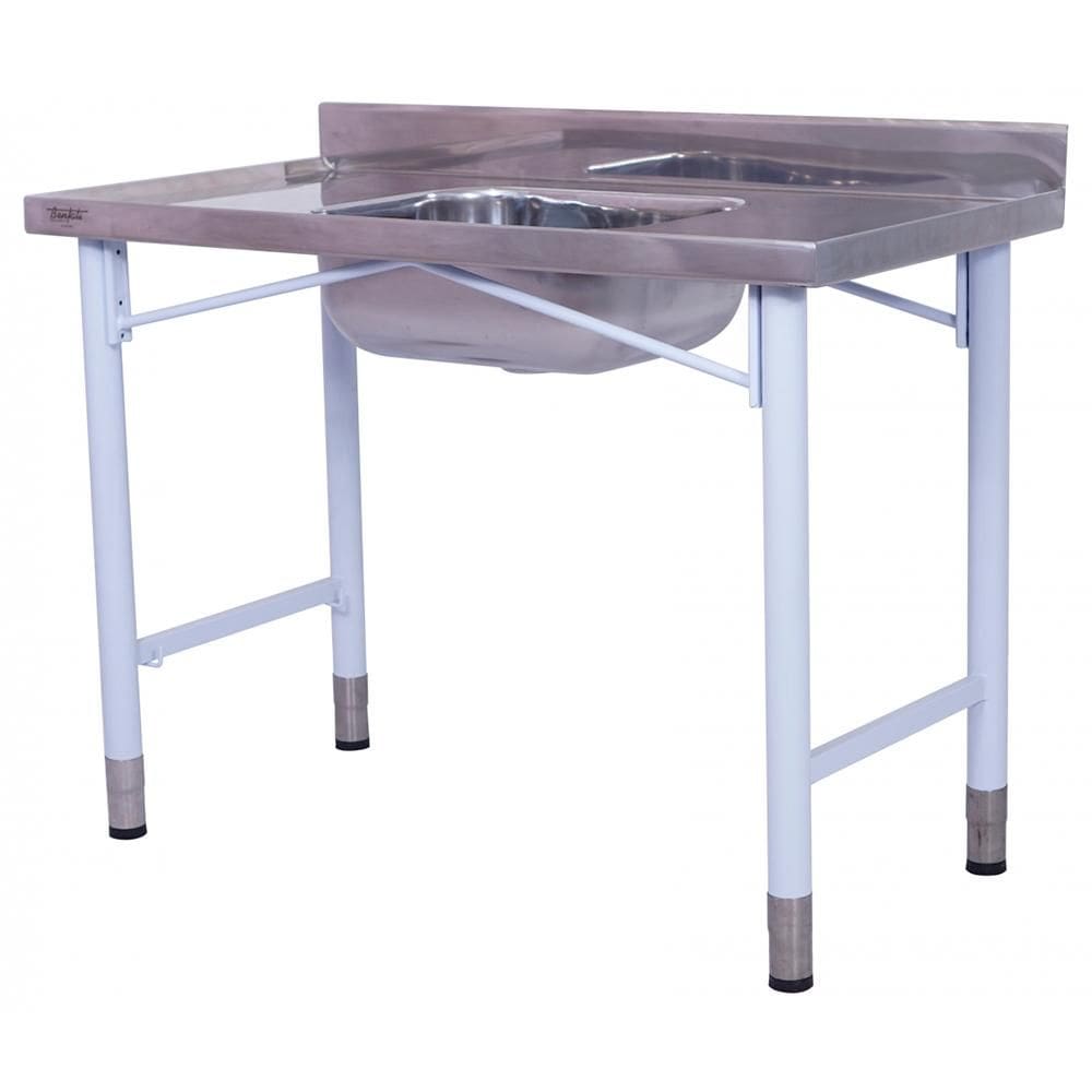 Pia Industrial Benfati Inox 430 70x60cm Pés Pintados com 1 Cuba 550