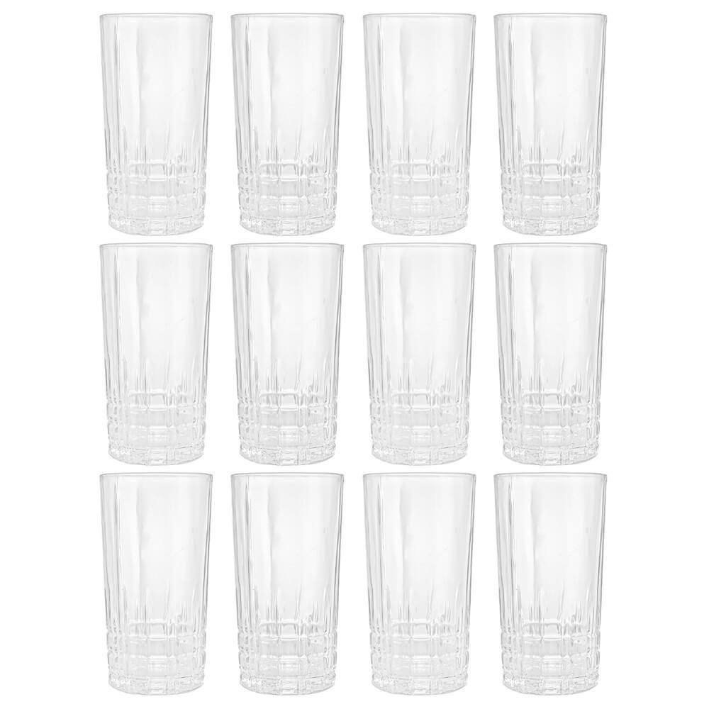 Jogo Copos Cristal Transparente Calcutá 370Ml 12 Peças Lyor