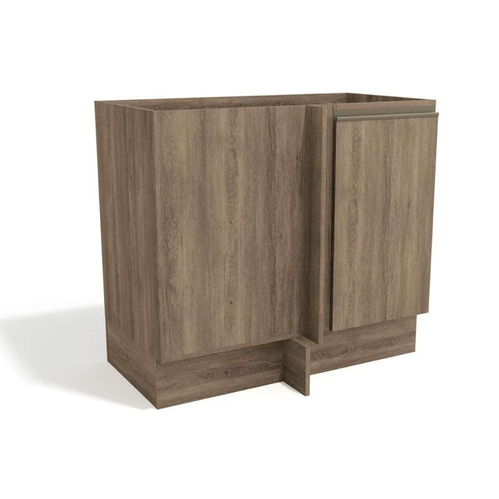 Módulo Cozinha Kappesberg Maxxi Balcão G748 Canto Reto 1 Porta S- Tampo 98cm Nogal-kappesberg