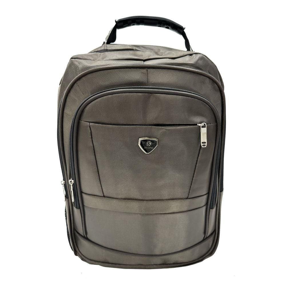 Mochila Casual 18" Notebook alça - Marrom - Kimtino