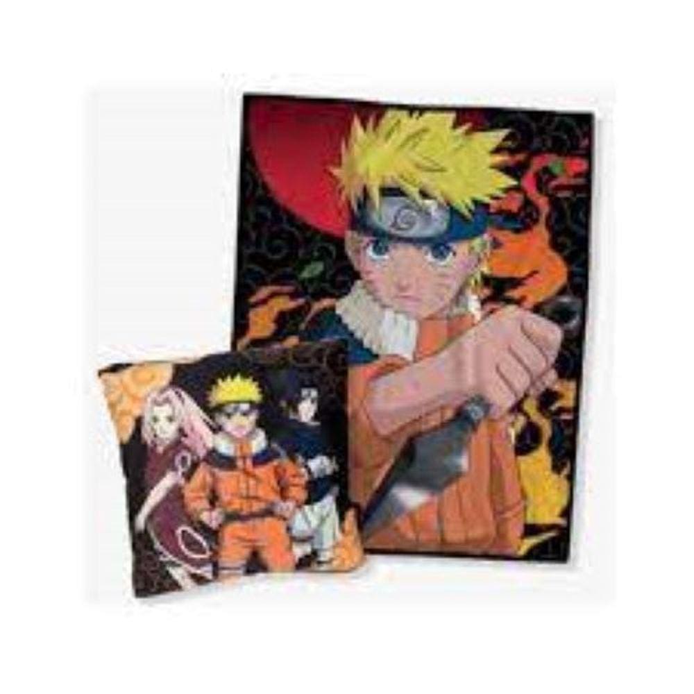 Kit Almofada + Manta infantil Naruto