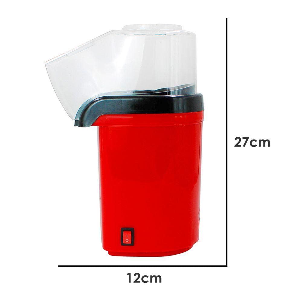 Pipoqueira Elétrica de Ar Quente Vermelha - 1200W, 110V
