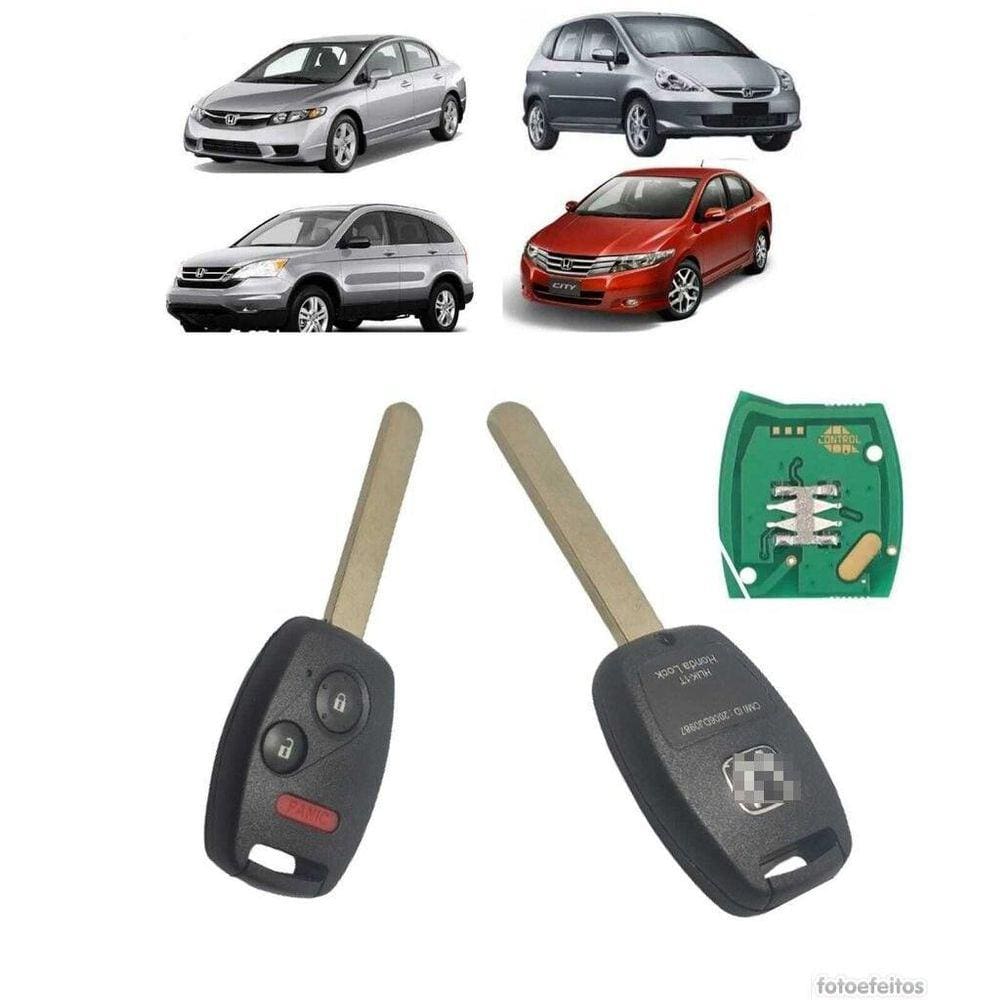 Chave Completa Ignição Contato Hon Civic Fit City Crv 3