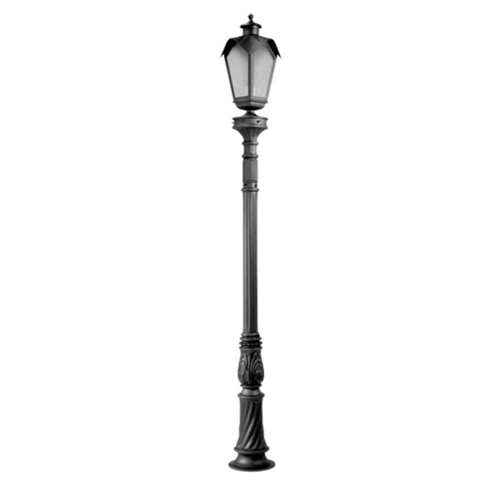Poste Para Jardim Colonial Sinha Alumínio Preto 2,20m 15001/1P