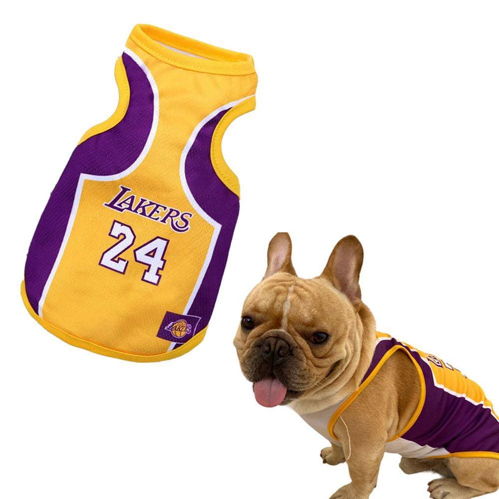 Camiseta Basquete Nba Los Angeles Lakers Roupa Pet Cachorro Gato Pequeno Porte
