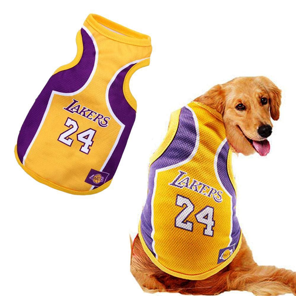 Camiseta Basquete Nba Los Angeles Lakers Roupa Pet Cachorro Gato Grande Porte